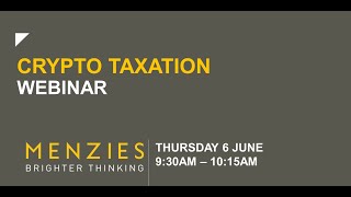 Crypto Taxation Webinar [upl. by Imeka]