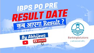 🟢About Result of IBPS PO Pre 2024  IBPS PO Pre Result Date ibps result [upl. by Airetnohs40]