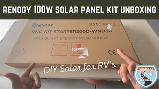 Renogy 100W 12V Solar Panel Starter Kit Product Unboxing [upl. by Schrick]