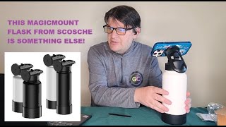 Scosche MagicMount Flask Insulated Water Bottle with Builtin MagSafe Compatible Phone Mount Review [upl. by Navnod]