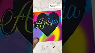 Anisia 💕🎨 nameart satisfying calligraphy letteringart shortvideo shorts scratchart [upl. by Audun]