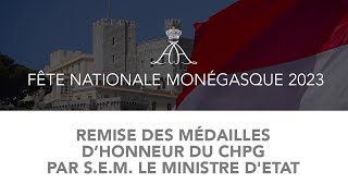 Remise des Médailles dhonneur du CHPG par SEM le Ministre dÉtat [upl. by Tunk]