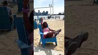 Manhattans NEWEST Public Beach nyc westsidehighway beach [upl. by Clerissa41]