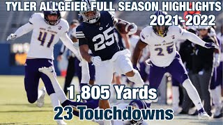 Tyler Allgeier Full 20212022 College Football Highlights  BYU Runningback [upl. by Maillw]