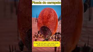 Picada do carrapato biologia curiosidades shortsvideo shortvideo shorts short [upl. by Stodder]