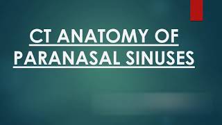 Paranasal sinuses CT anatomy  SIMPLIFIED [upl. by Lissie25]