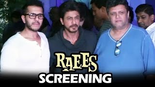 Shahrukh Khan At RAEES Special Screening  Full HD Video [upl. by Conny580]