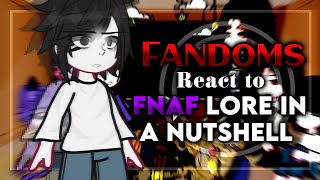 Fandoms React to FNAF Lore in a nutshell  Part 1  Its DK afton [upl. by Nosdivad]