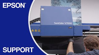 Epson SureColor V7000  Cleaning the UV Lamps and Ionizers [upl. by Aikemehs]