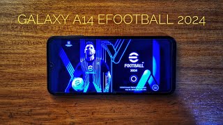 Samsung galaxy a14 helio g80 efootball 2024 mobile game play max graphics [upl. by Avahc]