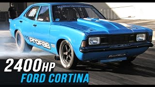 2400hp Ford Cortina How to run 6s on 275 Drag Radials [upl. by Ideih]