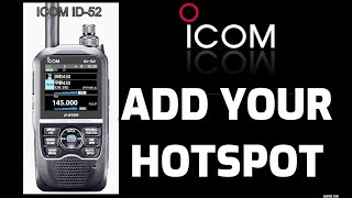 ICOM ID52D Add Jumbo Hotspot Pistar [upl. by Cirederf]