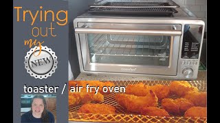 Trying out my new toaster air fryer Mom of 5 reviews the Comfee Air Fry Toaster Oven [upl. by Huei]