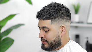 MID FADE TEXTURED CROP HAIRCUT TUTORIAL 2K20 [upl. by Ruckman]