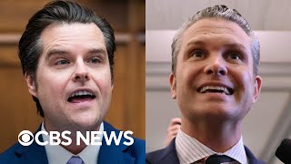 Latest news on Trumps picks after Gaetz withdraws Hegseth police report emerges [upl. by Boehike]