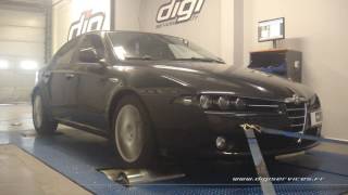 Alfa 159 20 jtd 136cv Reprogrammation Moteur  190cv Digiservices Paris 77 Dyno [upl. by Dorreg]