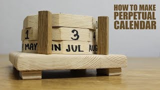 How to make Perpetual Calendar  DIY Wooden Calendar [upl. by Conlon]