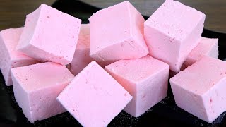 Easy Homemade Marshmallows  How to make Marshmallow recipe without Corn Syrup [upl. by Keane740]