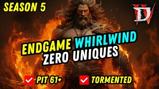 D4 Season 5 WhirlWind Barbarian Build NO Uber Uniques [upl. by Notsirhc]