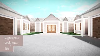 No Gamepass family home 50k Bloxburg [upl. by Anital]