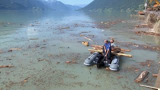 Two people injured after mudslide in Switzerland [upl. by Pascale]