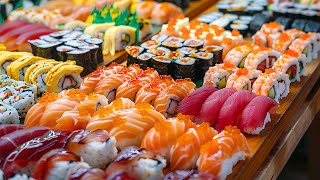 WORLDS CHEAPEST SUSHI Amazing Sushi Street Stall in Saigon BEST Street Food Collection 2024 [upl. by Silda762]