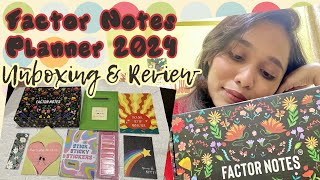 Factor Notes 2024 Planner  Unboxing amp Review  By Shamal Honmore planner plannerstickers newyear [upl. by Lativa]