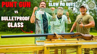 Punt Gun vs Bulletproof Glass 200000 FPS ft The Slow Mo Guys [upl. by Dorotea]