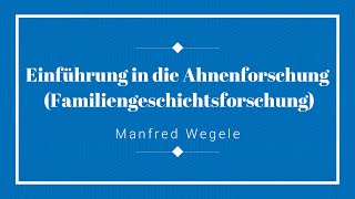 Einführung in die Ahnenforschung [upl. by Assirec]