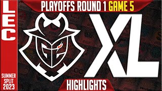 G2 vs XL Highlights Game 5  LEC Summer 2023 Playoffs Round 1  G2 Esports vs Excel G5 [upl. by Cassidy]