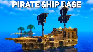 Minecraft Pirate Ship Base Tutorial how to build 119 [upl. by Aisiat]