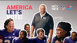 VET THE VOTE  NFL  America Lets Vote [upl. by Anirtap]