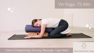 Yin Yoga online  75 Minuten  Entspannung Atmung Yoga Nidra [upl. by Keyser]