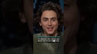 Timothée Chalamet on his name pronunciation [upl. by Snahc958]