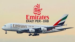 Emirates A380 Perth to Dubai EK421 Economy Class Flight Review with ATC [upl. by Er]