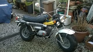 suzuki rv 90 original test start vintage beautiful 2 stroke 4 gear 1982 perfect motor engine sound [upl. by Healy]