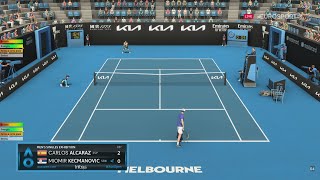 Carlos Alcaraz VS Miomir Kecmanovic  AUSTRALIAN OPEN 2024  Tennis Elbow 4  Gameplay [upl. by Wakerly]