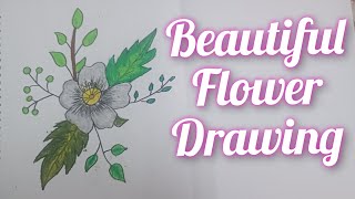 Beautiful flower drawing  Flower drawing  Easy flower drawing for kids flower beautiful drawing [upl. by Scotney]