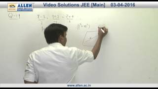 JEE Main 2016 Exam Mathematics Solution – Q No 18 19 20 Paper CodeG [upl. by Sherrer]