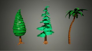 Stylized tree environment package Examples of functions include tree planting growing and felling [upl. by Ahsaercal901]