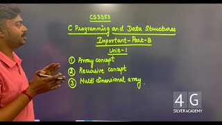 C programming and Data Structures Important questions CS3353 Feb 2024 Exam 4G Silver Academy [upl. by Kannan]