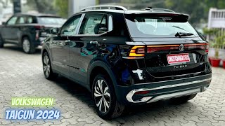 New Volkswagen Taigun 2024 🔥 GT Plus EDGE Black Colour  Top Model  Detailed Walkaround Review [upl. by Noiwtna]