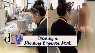 DIY Organza Dance Costume Master the Skirt Assembly amp Sewing Process 👗🧵✨ [upl. by Elcarim]