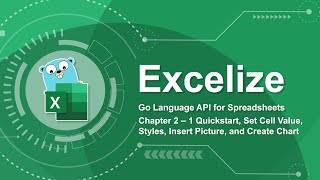 Go golang Excel library Excelize Tutorial  21 Set Cell Value Styles Insert Picture and Chart [upl. by Atimad]