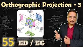 3 Orthographic Projection Basics Drawing Process amp Solved Example Explained [upl. by Arres765]