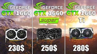 GTX 1660 vs GTX 1660 SUPER vs GTX 1660 Ti Test in 9 Games [upl. by Aramak]