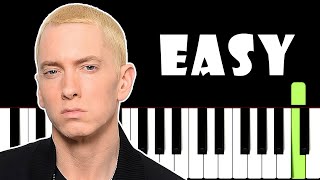 Mockingbird EASY BEGINNER Piano Tutorial  Eminem [upl. by Neahs]