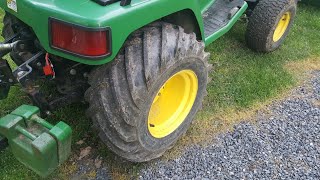 Review of Deestone D405 Ag Tires on John Deere 445 425 455 XSeries [upl. by Verneuil]