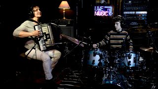 Astor Piazzolla  Libertango accordion and drums duo [upl. by Aynotel]