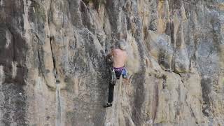 Malcolm climbs Deeply Techo 24 Mt Arapiles Australia [upl. by Ikilisav532]